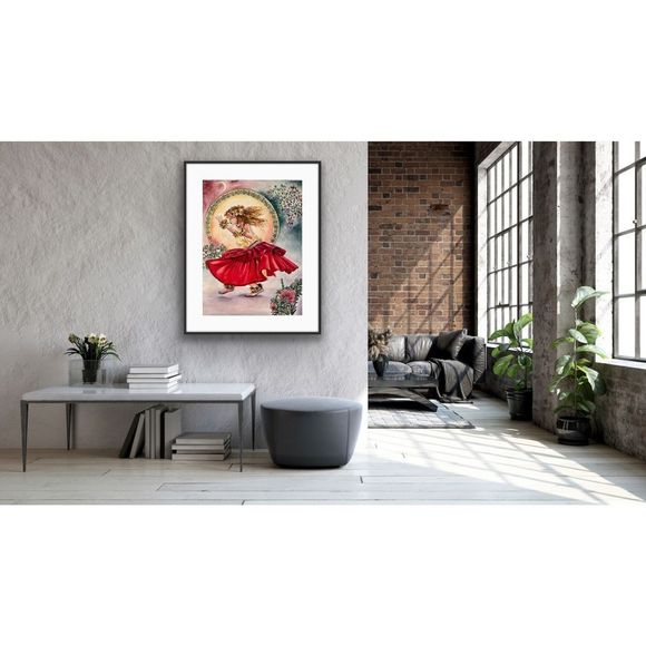 Tip Toe Dancing Upon The Earth Hula Dance Watercolor Art Print AJJ Arts - Picture 9 of 13